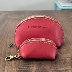 Portland Leather Tulip taco with tassel removed. Plus small key chain taco.